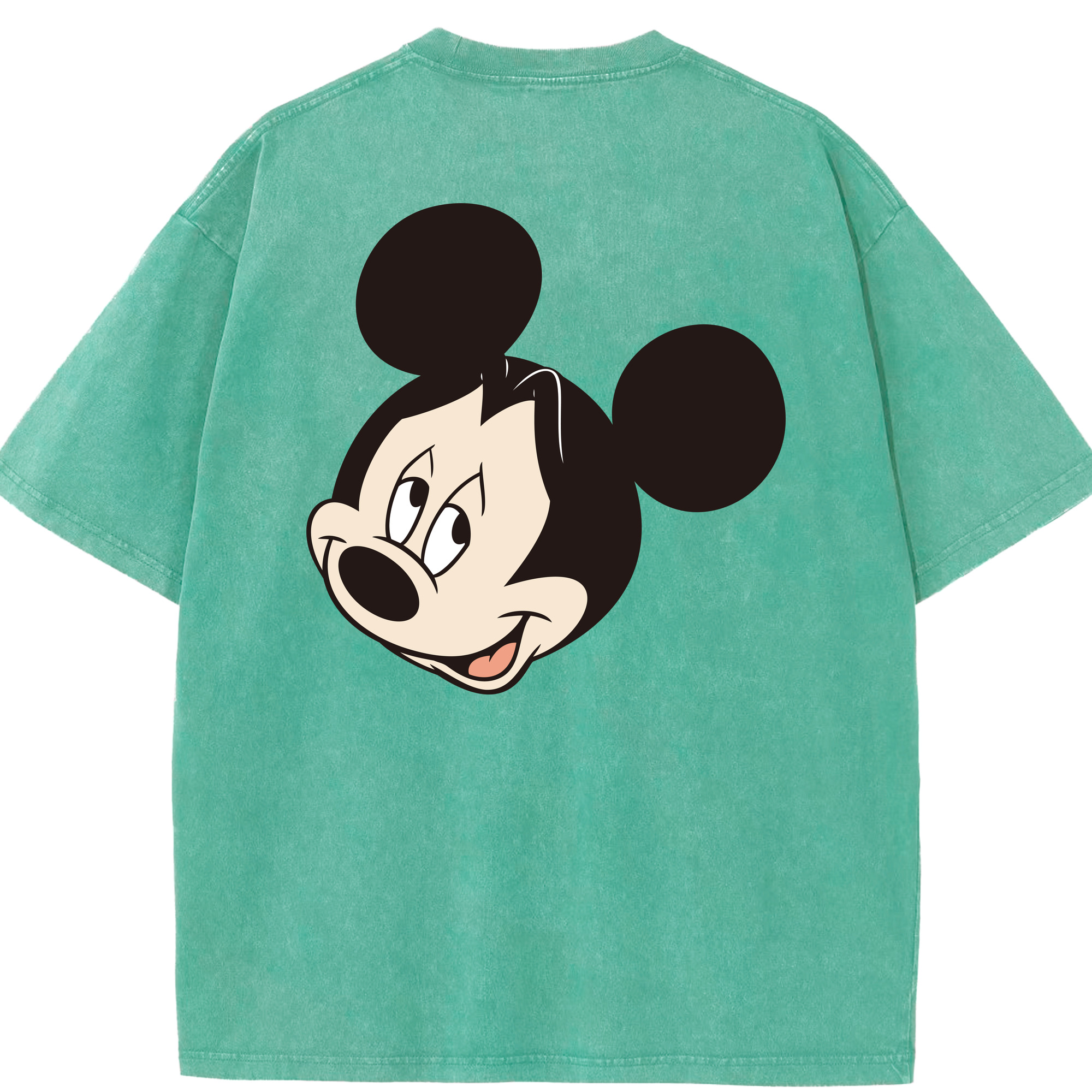 （画像用） ミッキーマウス Mickey Mouse 綿100% ヴィンテージ風 半袖Tシャツ（背面プリント）